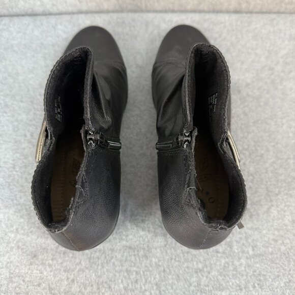 Earth Origins Womens Size 9 M Black Booties Boots Low Heeled Maggie Side Zip - Picture 11 of 16